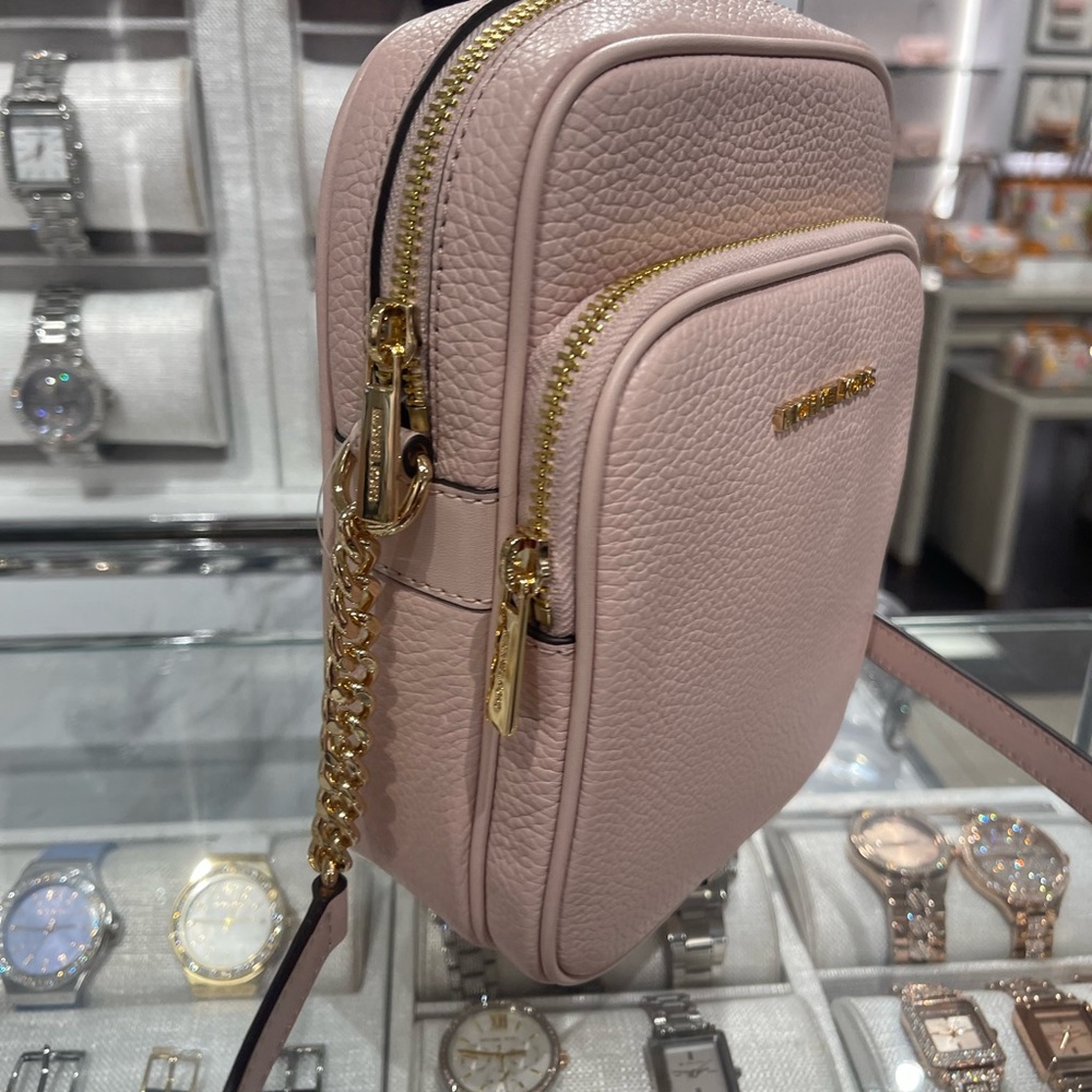 MICHAEL KORS Jet Set TRVL Md Leather NS Chain Crossbody XBODY 
Powder Blush 
NWT - Picture 13 of 16